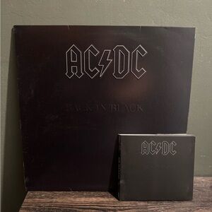 AC/DC Black Album Set with Silver Text